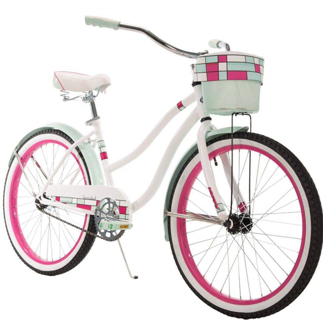 Huffy 24" Summerland girls cruiser bike. Hot pink and sky blue