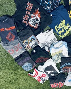 Vintage concert Rock Band T Shirts LOT