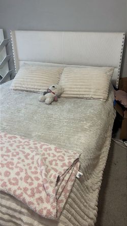 Cream white bed frame