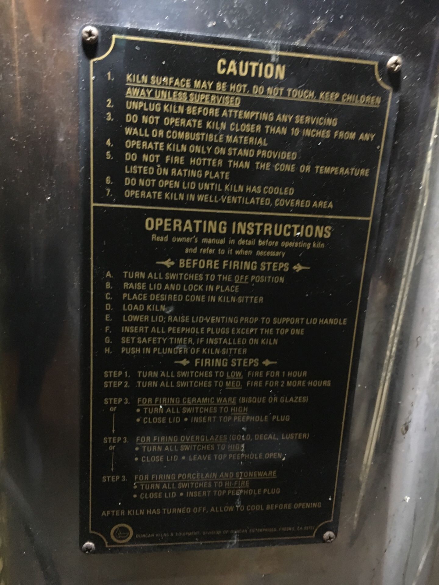 Duncan Ceramic Kiln Model DK8201 for Sale in Aloha, OR OfferUp