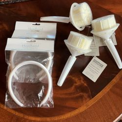 $15 NEW Wedding Accessories Party Accessories 3 Satin Head Bands 3 Plastic Flower Bouquet Holders New In Package