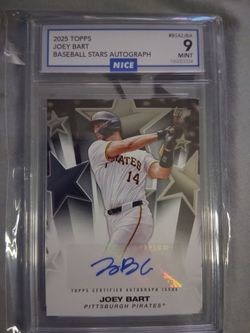 20225 topps Joey bart auto card graded 9
