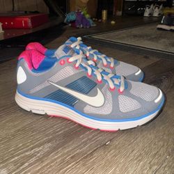 Nike Lunar Elite Athletic Shoes Size 7 Gray Blue Pink Flywire 