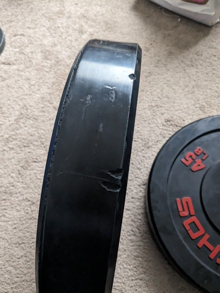 Rubber Bumper Plates Ethos 45lb Plate Ethos Bumper Weight Plates