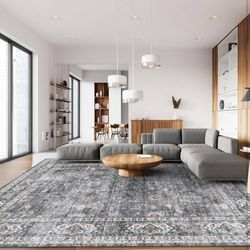 8x10 Rug Washable grey