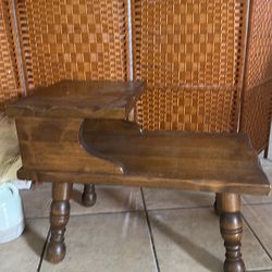 Rustic Vintage Wooden Accent Bench / Plant Stand