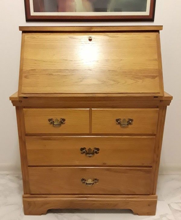 Beautiful Oak Wood Drop Down Secretary Desk For In Dallas Tx Offerup
