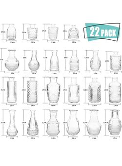 small bulk glass vase for flowers, home or wedding decorations. Thumbnail