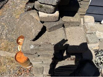 ~100 sq feet of aggregated pavers