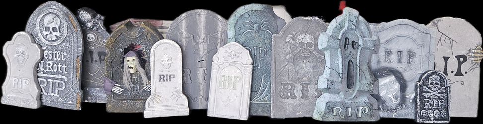 Halloween Tombstone Decorations Set