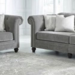 Tufted Sofa And Loveseat 