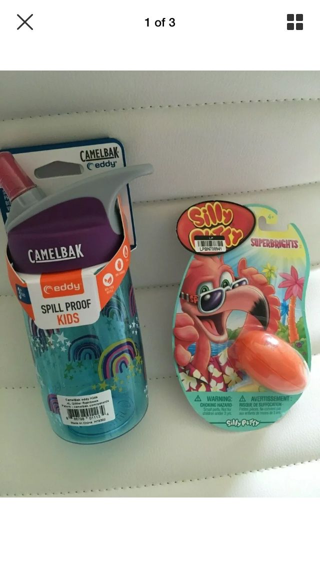 CamelBak Eddy Kids' 12oz Water Bottle Rainbow & Silly Putty