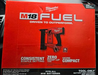 Milwaukee 18 Ga 1/4" Narrow Crown Stapler