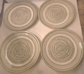 Set Of 4 El Verde 10" Max Shonfeld Ironstone Dinner Plates Oven Safe