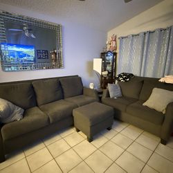 Sofa/love Seat With Ottoman 