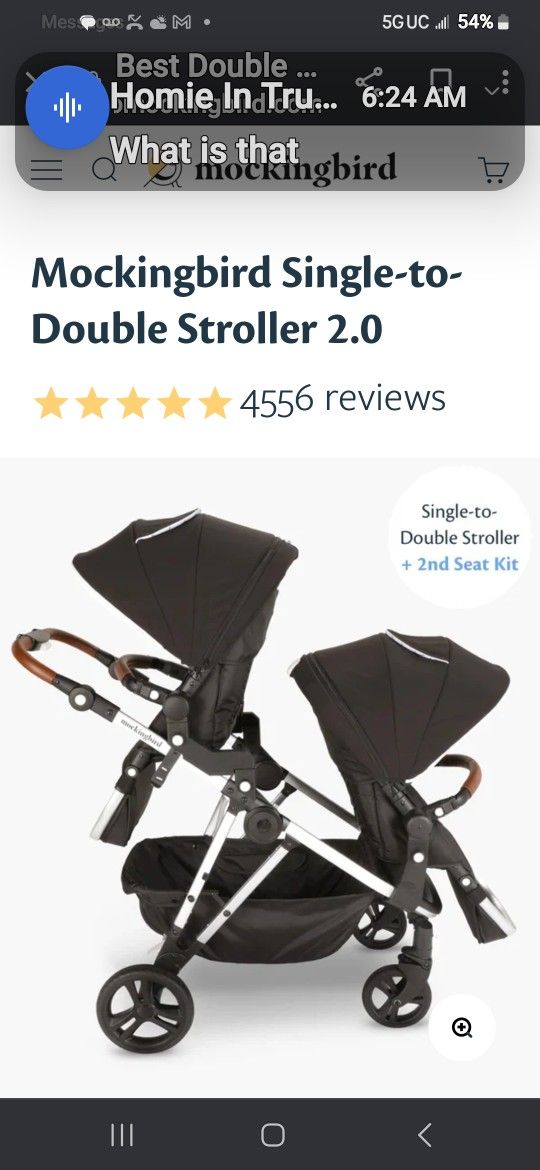 Mockingbird Bird Stroller Bran's New ,never Used