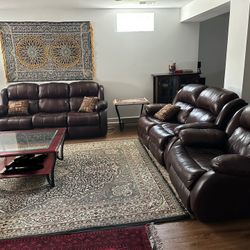 Living room leather Couch, Loveseat Set