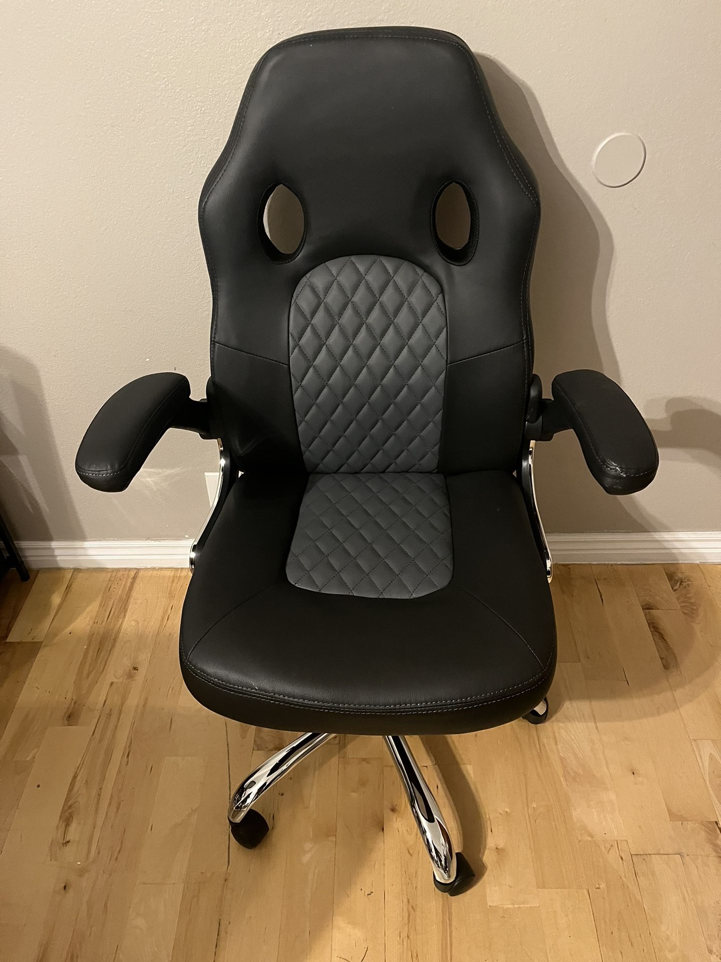 Gamer / Racing Style Office Chair Black And Gray 