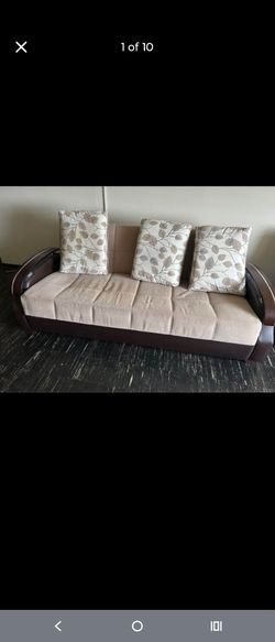Couch with chairs