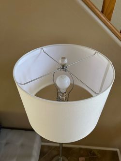 Stand up, chrome lamp