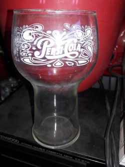 Vintage pepsi cola glass