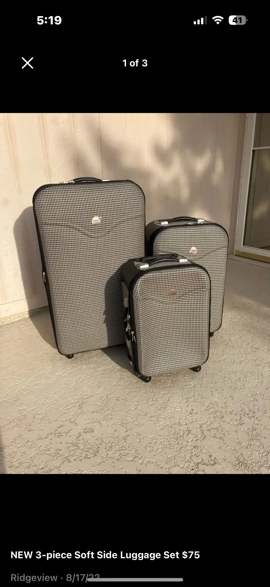 *NEW* 3-piece Soft Side Luggage Set