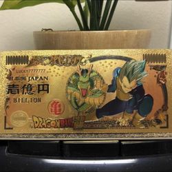 24k Gold Plated Vegeta Blue (DBZ) Banknote