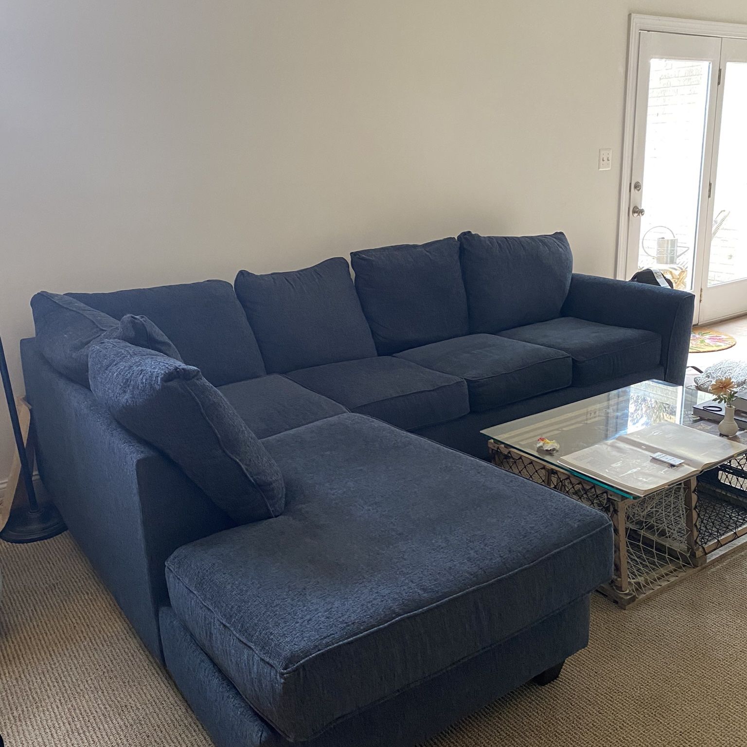 Sectional Sofa in Deep Blue