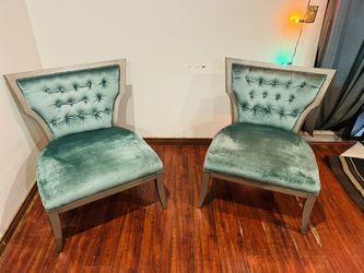 Set Of Two Velvet Chairs
