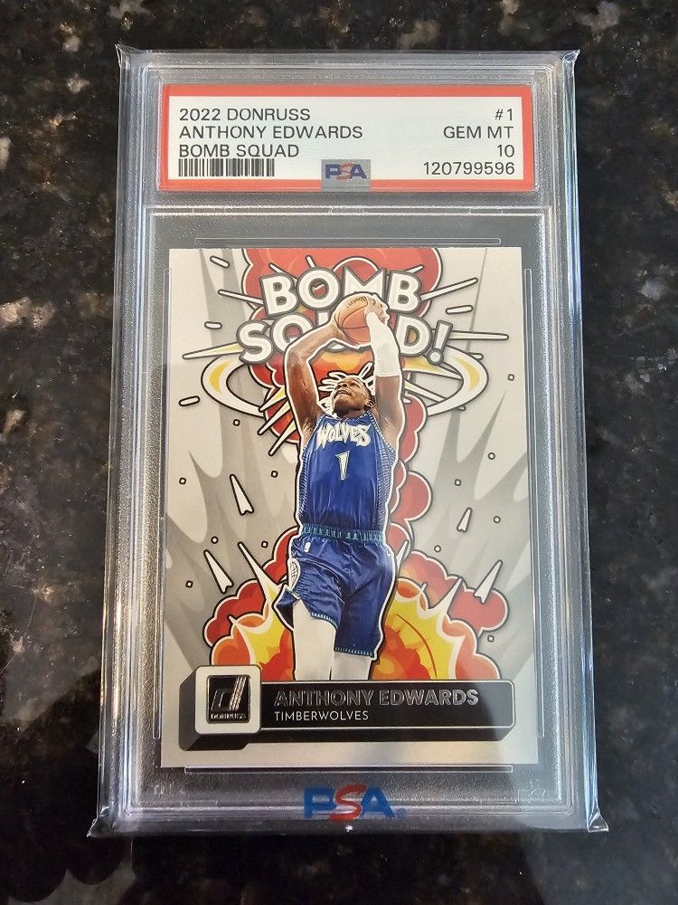 2022-23 Panini Donruss Bomb Squad Anthony Edwards #1 PSA 10 GEM MT