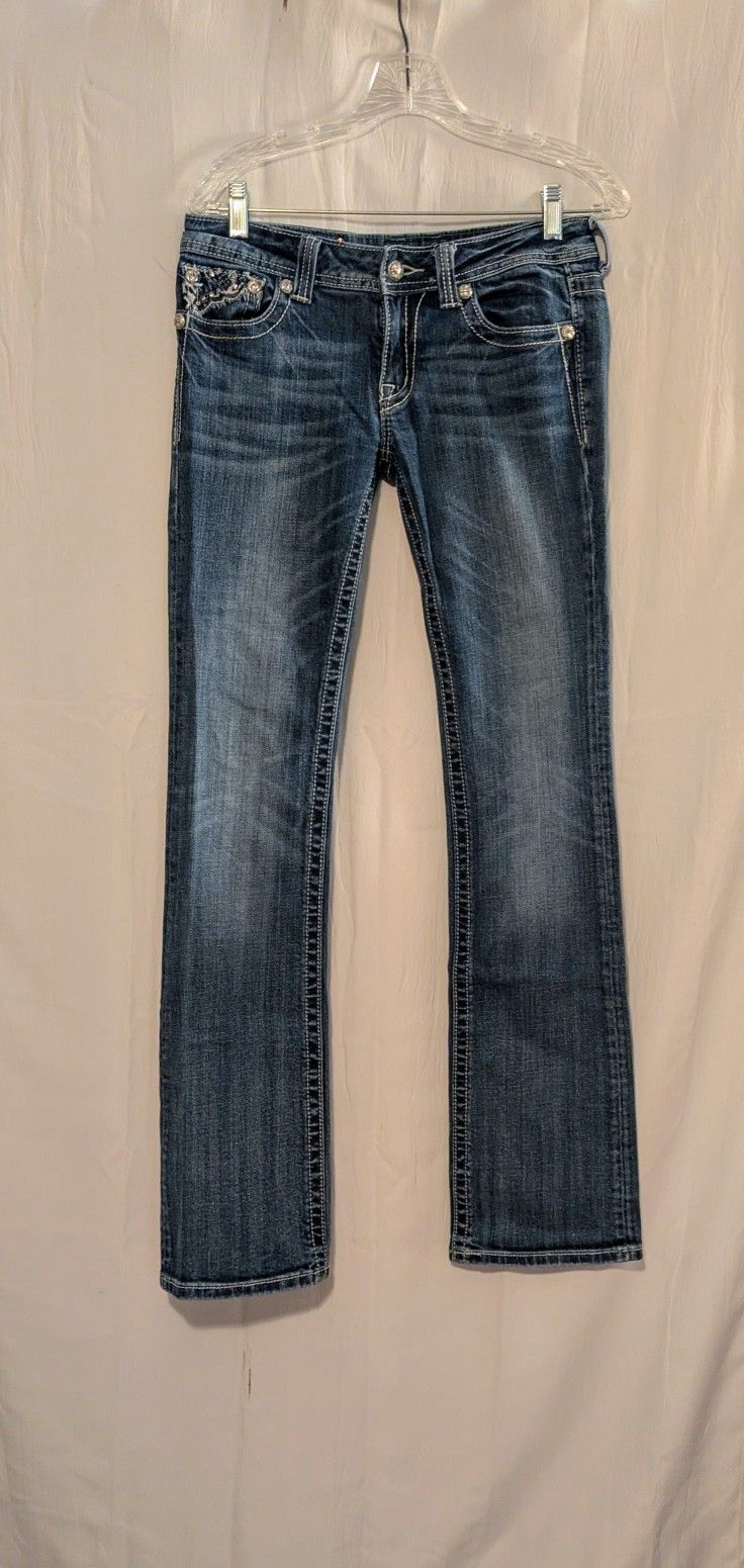 Jeans Miss Me Boot Leg JP53658 Size 29 Experience The Timeless Style With Miss Me Blue Straight Leg Boot Jeans JP5365B Size 29