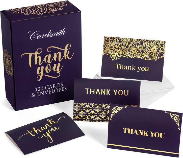 Thank You Cards Bulk Set - 120 CardsWith Envelopes

