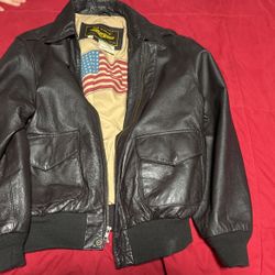 Leather Bomber Jacket 