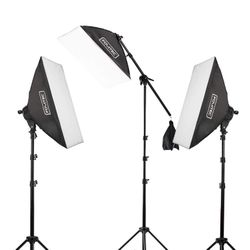 Fovitec 3-Light Fluorescent Studio Lighting Kit