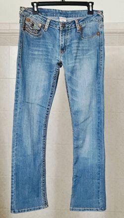 Vintage True Religion Joey Super T Stitches Jeans Size 31"x 28" measured EUC!
