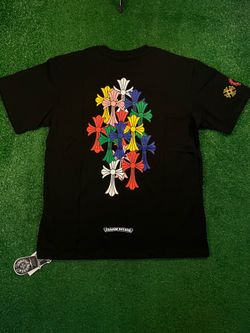 Black multicolor chrome hearts tee