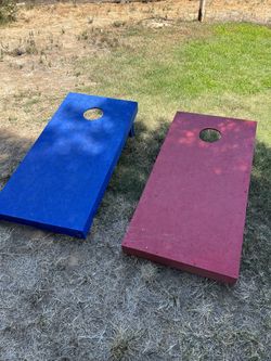 Cornhole Game Set Up 