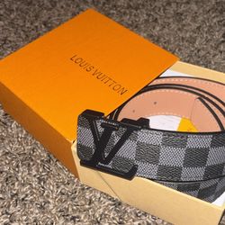 Black Checkered, Louis Vuitton Belt