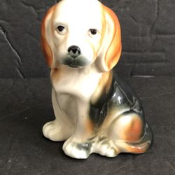 Vintage Porcelain Bone China Beagle Dog Puppy Figurine Made in China