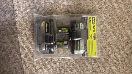 2 pack Ryobi 6Ah 18V High Performance Batteries