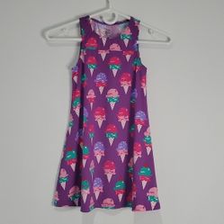 HATLEY Purple &amp; Pink Ice Cream Treats Swim Suit Cover-up dress size 8 