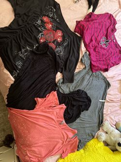 y2k-2010s off the shoulder oversized shirt lot