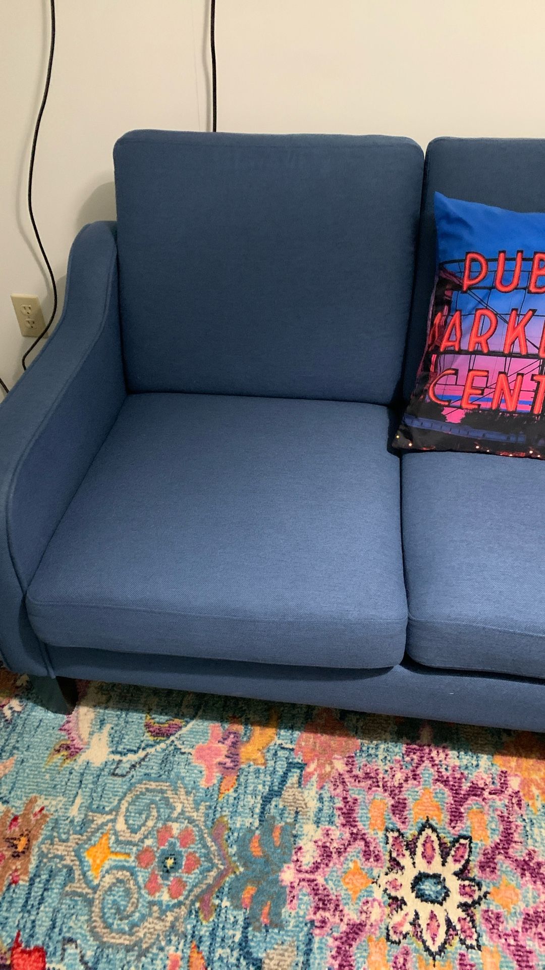 Nice Small Blue Sofa
