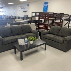 Grey Sofa And Love Seat 