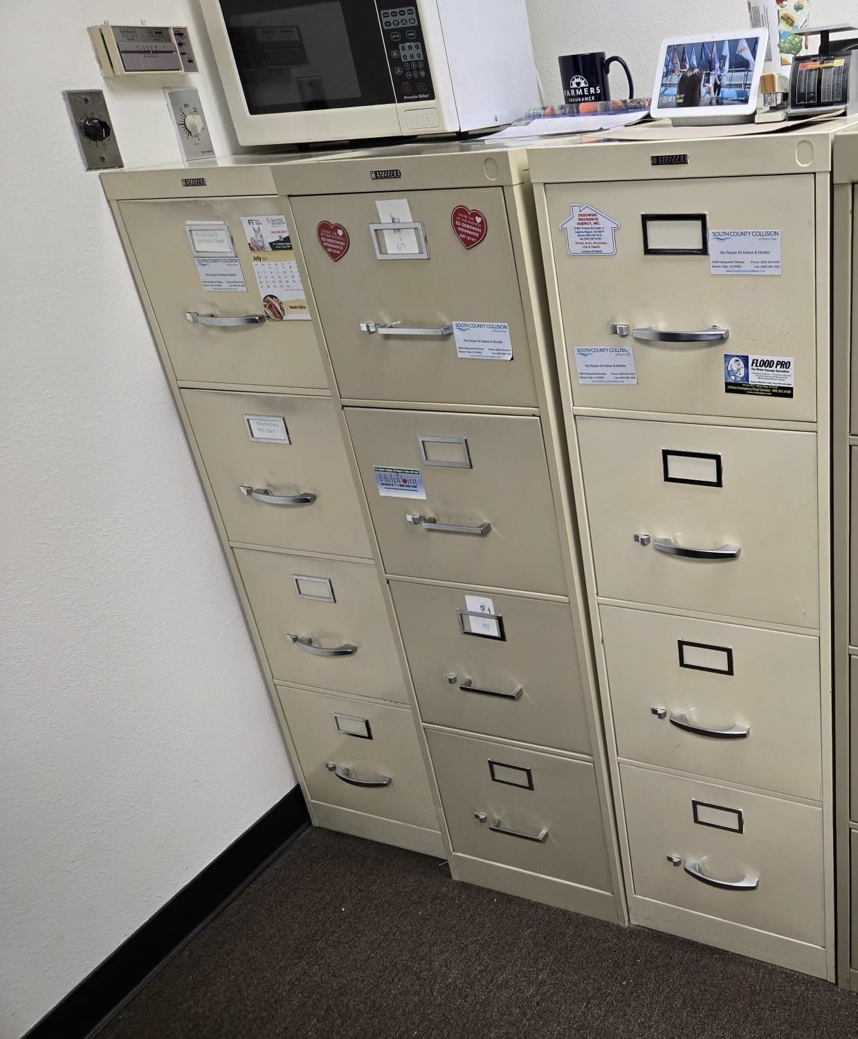 Free 3 Filing Cabinets-4 Drawers