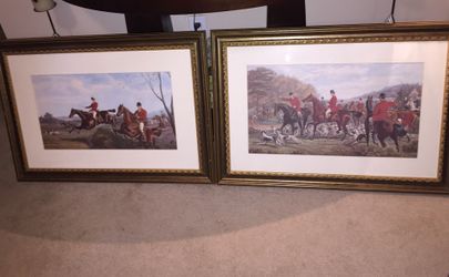 Beautiful Framed Heywood Hardy Hunting Prints