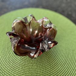 Vintage RUBY MURANO glass bowl