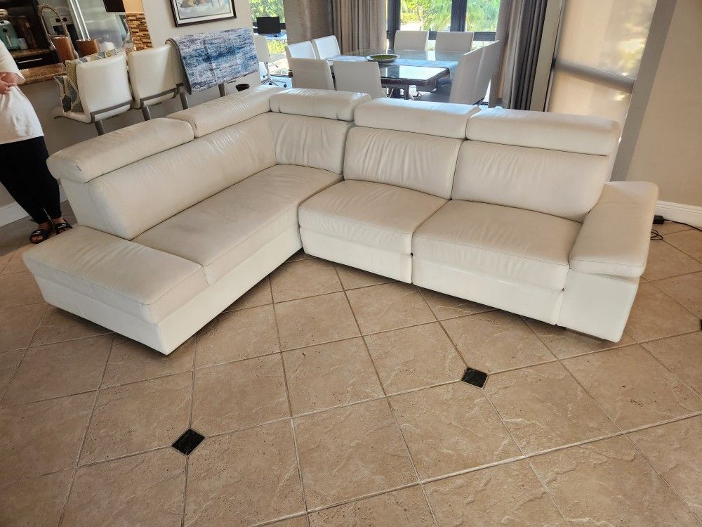 Electric White Sectional Couch