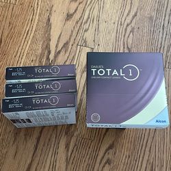 Alcon Total 1 Dailies -1.25 PWR, 90-ct boxes Contact Lenses