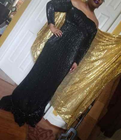 Got class sequin black prom dress